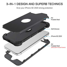 Load image into Gallery viewer, BENTOBEN iPhone SE Case,Phone Case iPhone SE 2020,Heavy Duty 3 in 1 Full Body Rugged Shockproof Hybrid Hard PC Soft Rubber Bumper Drop Protective Girls Women Boy Men Covers for iPhone SE2,Purple/Mint
