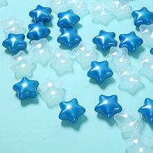 Load image into Gallery viewer, PlayMaty Star Ball Pool Pit Balls - Phthalate &amp; BPA Soft Plastic Balls 100 Pcs for Kids Toddlers Baby Play Tent Playpen Playhouse Birthday Party Decoration (Pearl Blue/Transparent-100 Stars)
