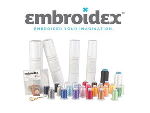 Embroidex Embroidery Machine Starter Kit - Everything Needed to Do Machine Embroidery Plus Bonus Embroidery Designs and Instructional CD