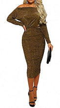 Load image into Gallery viewer, Women's 3/4 Sleeve Casual Party Draped Tie Waist Pencil Cocktail Black Faux Wrap Dress Knee Length Wear to Work
