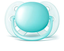 Load image into Gallery viewer, Philips Avent Ultra Soft Pacifier, 0-6 Months, Blue/Teal, 2 pack, SCF212/20
