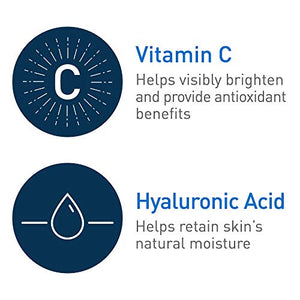 CeraVe Vitamin C Serum with Hyaluronic Acid | Skin Brightening Serum for Face with 10% Pure Vitamin C | Fragrance Free | 1 Fl. Oz