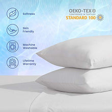Load image into Gallery viewer, SLEEP ZONE Bed Sheet Set Repreve Microfiber Bedding Sheets Ultra Soft Wrinkle Free Hypoallergenic Fade Resistant with Deep Pocket Easy Care, White, Queen
