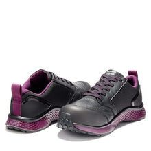 Load image into Gallery viewer, Timberland PRO Women's Low Reaxion Athletic Composite Toe Industrial Boot, Black/Purple, 9.5
