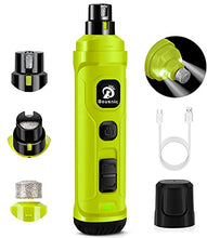 Load image into Gallery viewer, BOUSNIC Dog Nail Grinder with 2 LED Light - Super Quiet Pet Nail Grinder Powerful 2-Speed Electric Dog Nail Trimmer File Toenail Grinder for Puppy Small Medium Large Breed Dogs &amp; Cats (Green)
