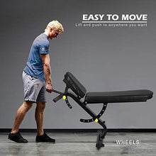 Load image into Gallery viewer, ER KANG Adjustable Weight Bench- 7+4 Positions Body Workout Bench, Multi-Purpose Incline/Flat Bench for Home Gym Strength Training
