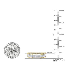 Load image into Gallery viewer, Dazzlingrock Collection 0.25 Carat (ctw) Round White Diamond Men's Hip Hop Anniversary Wedding Band 1/4 CT, 10K Yellow Gold, Size 7
