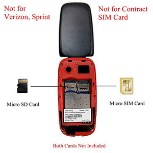 Ushining Unlocked Flip Phone 3G Tmobile Flip Phone Big Icon Easy to Use Flip Cell Phones Unlocked for Kids or Backup Phone (Black)