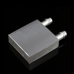 Water Cooling Block 40x40mm Aluminum for Liquid Water Cooler Heat Sink System Silver for CPU Graphics Radiator Heatsink (2 Pack)