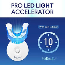 Load image into Gallery viewer, VieBeauti Teeth Whitening Kit - 5X LED Light Tooth Whitener with 35% Carbamide Peroxide, Mouth Trays, Remineralizing Gel and Tray Case - Built-In 10 Minute Timer Restores Your Gleaming White Smile
