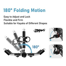 Load image into Gallery viewer, Epomaking Kayak Roof Carrier Rack J-Style Folding with Paddle Holders of Holding 2 Kayaks for Canoe/SUP/Kayaks/Surfboard/Ski Board Rooftop Mount on SUV/Car/Truck, Made of Aviation Grade Aluminum Alloy
