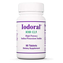 Load image into Gallery viewer, Optimox Iodoral 12.5 mg - Original High Potency Lugol Solution Iodine Nutritional Supplement - Energy and Thyroid Support - 90 Tablets
