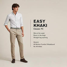 Load image into Gallery viewer, DOCKERS Men's Classic Fit Easy Khaki Pants (Regular and Big &amp; Tall), Black (Stretch), 36W x 32L
