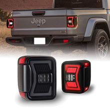 Load image into Gallery viewer, LED Sequential Tail Lights for 2019 2020 2021 2022 Jeep Gladiator JT, WOLFSTORM Tail Lights Assembly Replacement for 19-22 Jeep Gladiator Pickup,1 Pair(Smoked Lens)
