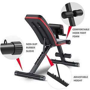 HOLATO Adjustable Weight Bench for Full Body Workout ,Foldable Workout Bench Home Gym Weightlifting and Strength Training,Multi-Purpose Sit up Bench Portable Exercise Bench