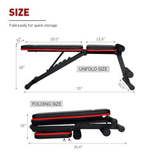 Load image into Gallery viewer, PASYOU Adjustable Weight Bench Full Body Workout Foldable Incline Decline Exercise Workout Bench for Home Gym
