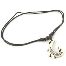 Load image into Gallery viewer, HZMAN Hawaiian White Fish Hook Pendant Hemp Cord Chain - Maori Tribal Necklace
