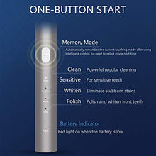 Load image into Gallery viewer, LHMZNIY-U3 Sonic Electric Toothbrush for Adults - USB Rechargeable Battery Electronic Tooth Brush with 2 Replacement Soft Brush Heads Travel Automatic Power Gum Toothbrushes Dentist Recommend
