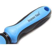 Load image into Gallery viewer, Maxpower Planet Pet Grooming Brush - Double Sided Shedding and Dematting Undercoat Rake Comb for Dogs and Cats,Extra Wide,Blue
