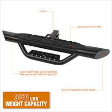 Load image into Gallery viewer, Aluminum Oval Towing Hitch Step Fits 2 Inches Receiver Truck Bed | 36.5"Wide X 3.75"OD (Black)
