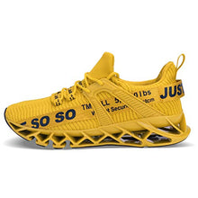 Load image into Gallery viewer, COKAFIL Mens Athletic Walking Blade Running Tennis Shoes Fashion Sneakers, Yellow, 7.5

