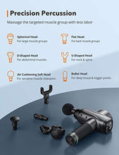 Load image into Gallery viewer, Massage Gun TaoTronics Professional Deep Tissue Muscle Massager Gun Percussion Handheld Electric Muscle Massager with 10 Speed Levels 6 Massage Heads for Gym Office Home Post-Workout Recovery
