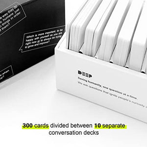 The Deep Game - Conversation Card Game for Friends and Families - 10 Decks, 420 Questions, 300 Cards