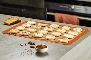 Silpat Perfect Macaron Non-Stick Silicone Baking Mat, 11-5/8" x 16-1/2", Orange