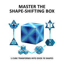Load image into Gallery viewer, SHASHIBO Shape Shifting Box - Award-Winning, Patented Fidget Cube w/ 36 Rare Earth Magnets - Extraordinary 3D Magic Cube – Shashibo Cube Magnet Fidget Toy Transforms Into Over 70 Shapes (Blue Planet)
