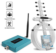 Load image into Gallery viewer, 5 Band Cell Phone Signal Booster for Home and Office - Work on All U.S. Carriers Verizon AT&amp;T T-Mobile Sprint - Cellular Repeater Amplifier Kit for Voice Call and Data Network
