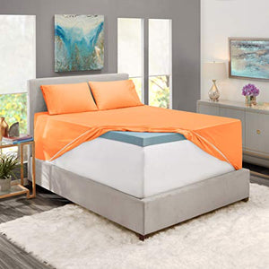 Nestl Deep Pocket Split King Sheets - Bed Sheets with 2 Fitted Sheets, Flat Sheet, Pillow Cases - Extra Soft Bedsheet Set with Deep Pockets for Split King - Light Gray Lavender