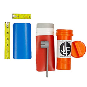 JLF Repair Kit for Inflatable Stand Up Paddle Boards (SUP) | Includes Red, White, Blue, Clear Grey PVC and Wrench (No Adhesive)
