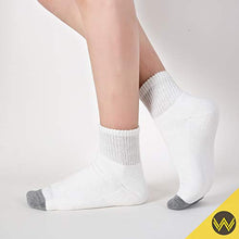 Load image into Gallery viewer, WANDER Men's Athletic Ankle Socks 8 Pairs Thick Low Cut Socks Cushion Running Socks for Men Sport Cotton Socks 9-12 White
