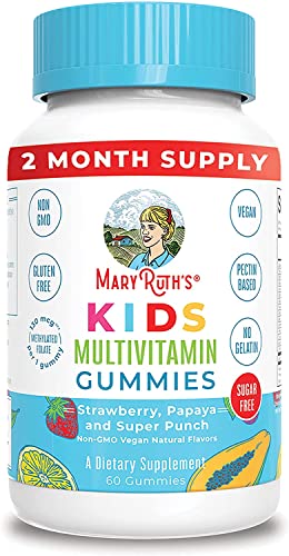Kids Vitamins | Sugar Free | 2 Month Supply | Kids Multivitamin Gummies Made with Organic Ingredients | Multivitamin for Kids Gummy for Immune Support | Vegan | Non-GMO | Gluten Free | 60 Count