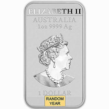 Load image into Gallery viewer, 2018 - Present (Random Year) 1 oz Silver Bar Australia Perth Mint Dragon Series Rectangular Coin Brilliant Uncirculated with Certificate of Authenticity by CoinFolio $1 BU
