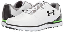 Load image into Gallery viewer, Under Armour Men's Showdown Golf Shoe, White (100)/Black, 9 M US
