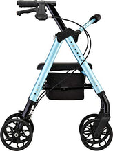 Load image into Gallery viewer, NOVA Medical Products Star 8 Rollator Walker with Perfect Fit Size System, Lightweight &amp; Foldable, Easy to Lift &amp; Carry, Great for Travel, Color Diamond Sky Blue
