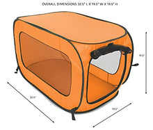Load image into Gallery viewer, Beatrice Home Fashions Pop Up Portable Pet Kennel, Orange
