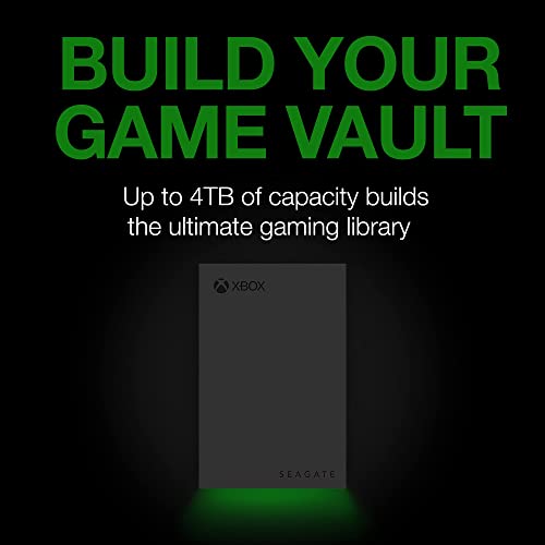 Load image into Gallery viewer, Seagate Game Drive for Xbox 2TB External Hard Drive Portable HDD - USB 3.2 Gen 1, Black with Built-in Green LED bar, Xbox Certified, 3 Year Rescue Services (STKX2000400)