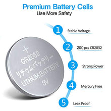 Load image into Gallery viewer, CR2032 Lithium Battery 3 Volt Coin Button Cell 200 Pack
