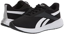Load image into Gallery viewer, Reebok Women's Energen Plus Running Shoe, Black/White/Silver Metallic, 7.5
