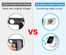 Load image into Gallery viewer, Intoval Wireless Charger, True 3 in 1 for Apple iPhone/iWatch/Airpods, Qi-Certified Wireless Charging Station for iWatch 6/SE/5/4/3/2, iPhone 11/Pro/Max/XS/Max/XR/XS/X, Airpods Pro/2/1 (with Adapter)

