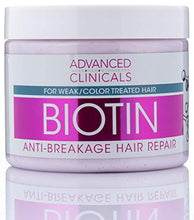 Load image into Gallery viewer, Advanced Clinicals Biotin Anti-Breakage Hair Repair Mask. Strengthen Broken, Color-Treated Hair with Repairing Deep Conditioner Manuka Honey &amp; Caffeine. Hydrating Mask Restores Weak Hair (12 Oz)
