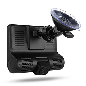 1080P 170°Wide Angle,4" Dual Lens HD Car DVR Rearview Video Dash Cam Recorder Camera LCD Screen G-Sensor, WDR, Parking Monitor, Loop Recording, Motion Detection