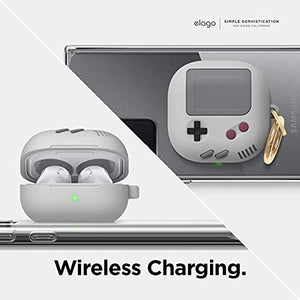 elago GB5 Case Compatible with Samsung Galaxy Buds 2 Case (2021) / Galaxy Buds Pro Case (2021) / Galaxy Buds Live Case (2020), Classic Handheld Game Console Design [US Patent Registered] [Light Grey]