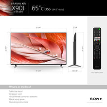 Load image into Gallery viewer, Sony X90J 65 Inch TV: BRAVIA XR Full Array LED 4K Ultra HD Smart Google TV with Dolby Vision HDR and Alexa Compatibility XR65X90J- 2021 Model
