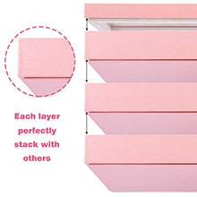 Load image into Gallery viewer, Mebbay Stackable Jewelry Trays Organizer with Lid, Jewelry Storage Display Trays for Drawer, Earring Necklace Bracelet Ring Organizer, Set of 3 (Pink)
