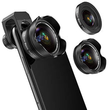 Load image into Gallery viewer, Phone Camera Lens, 5K HD 2 in 1 120° Wide Angle Lens, 20X Macro Lens,Clip-On Phone Lens Compatible iPhone,Samsung, Most Andriod Phones No Distortion
