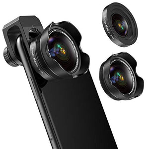 Phone Camera Lens, 5K HD 2 in 1 120° Wide Angle Lens, 20X Macro Lens,Clip-On Phone Lens Compatible iPhone,Samsung, Most Andriod Phones No Distortion