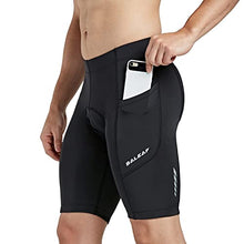 Load image into Gallery viewer, BALEAF Men's Cycling Shorts 3D Padded Road Bike Bicycle Riding Tights MTB Cycle Gravel Biking Pockets UPF 50+ Black Size L
